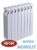 Радиатор биметаллический RIFAR МONOLIT 500/8 секций (боковое подключение) 